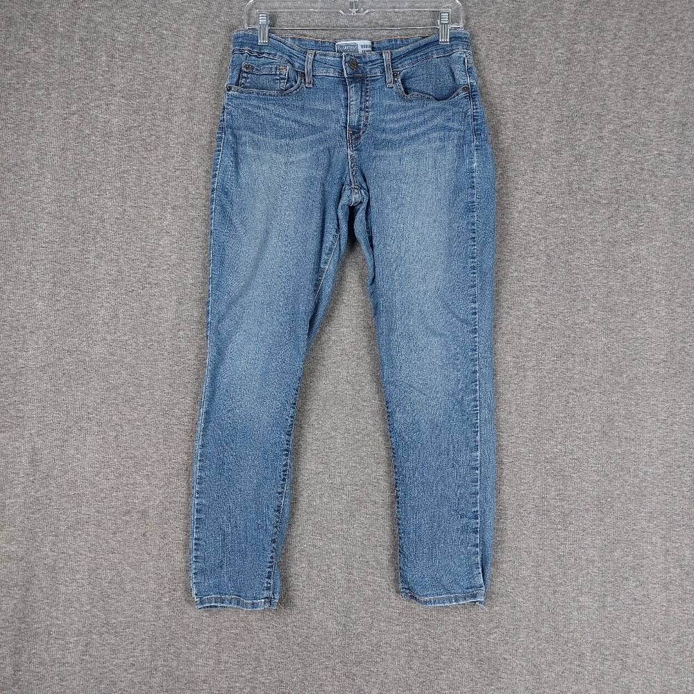 LEVIS SIGNATURE MODERN SKINNY WOMENS BLUE JEAN CASUAL EVERYDAY DENIM PANTS 10S